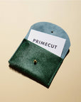 Primecut Cardholder in Kelp Hair on Hide