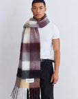Arctic Fox Reykjavik Scarf in Plum Check