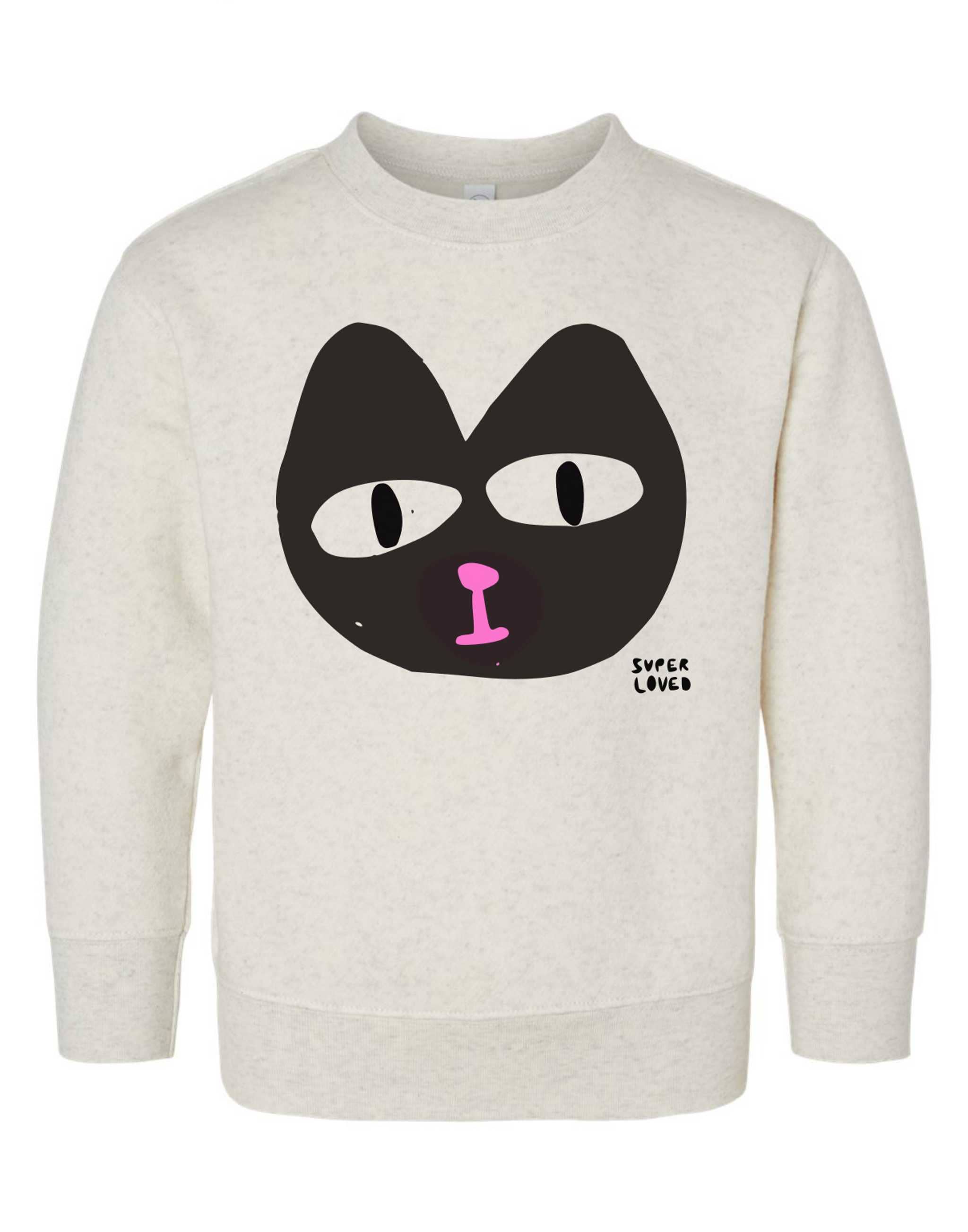 Joseph + Sue Black Cat Kids Sweatshirt in Heather Natural – WKND