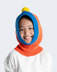 Kids Pom Balaclava in Poppy Cobalt