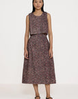 LAUDE the Label Floral Corduroy Skirt