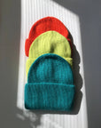 Billy Bamboo Royal Angora Wool Beanie in Turquoise