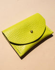 Cardholder in Chartreuse Leather