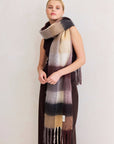 Arctic Fox Reykjavik Scarf in Plum Check