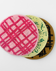 Round Potholder - Darby - Midnight - Raw Sienna