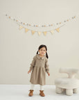 Norsu Toddler Fleece Collar Sweatshirt Dress in Twig