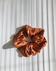 Billy Bamboo Pure Silk Scrunchie in Clementine