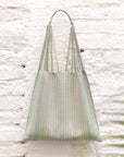 Las Rayas Totes Hand Woven in Pistachio