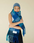 Arctic Fox Reykjavik Scarf in Blue Check