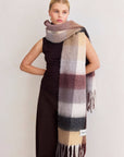 Arctic Fox Reykjavik Scarf in Plum Check