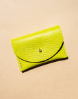 Cardholder in Chartreuse Leather