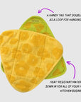 Round Potholder - Darby - Midnight - Raw Sienna