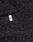 Black Melange Ragg Wool Beanie: One Size
