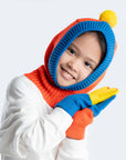Kids Pom Balaclava in Poppy Cobalt
