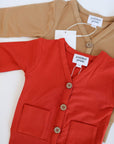 Polished Prints Bamboo Layering Cardigan in Bright Red