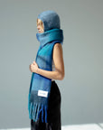 Arctic Fox Reykjavik Scarf in Blue Check