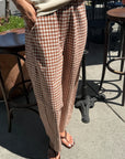 Le Bon Shoppe Arc Pants in Cinnamon Gingham