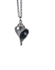 Hannah Blount Jewelry Little Whelk Shell Necklace in Oxidized Sterling Silver