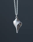 Hannah Blount Jewelry Little Whelk Shell in Bright Sterling Silver