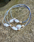 Freshwater Pearl + Japanese Glass Bead Necklace