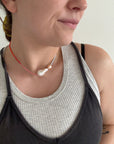 Freshwater Pearl + Japanese Glass Bead Necklace