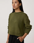 Laude the Label Mare Rolled Neck Sweater in Olive