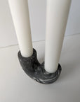 Mayhewn Black Marbled U-Shaped Taper Candle Holder