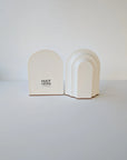 Mayhewn Arch Bookends in White
