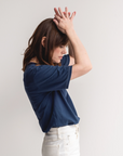 Rawson Vintage Two Tone Ringer Tee in Ocean Blue