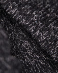 Black Melange Ragg Wool Beanie: One Size