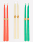 Gold Star Taper Candles
