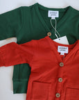 Polished Prints Bamboo Layering Cardigan in Bright Red