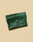 Primecut Cardholder in Kelp Hair on Hide
