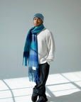 Arctic Fox Reykjavik Scarf in Blue Check