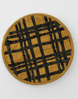 Round Potholder - Darby - Midnight - Raw Sienna