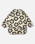 Kids Smock Bib in Black Sunflowers