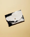 Primecut Cardholder in Black + White Hair on Hide