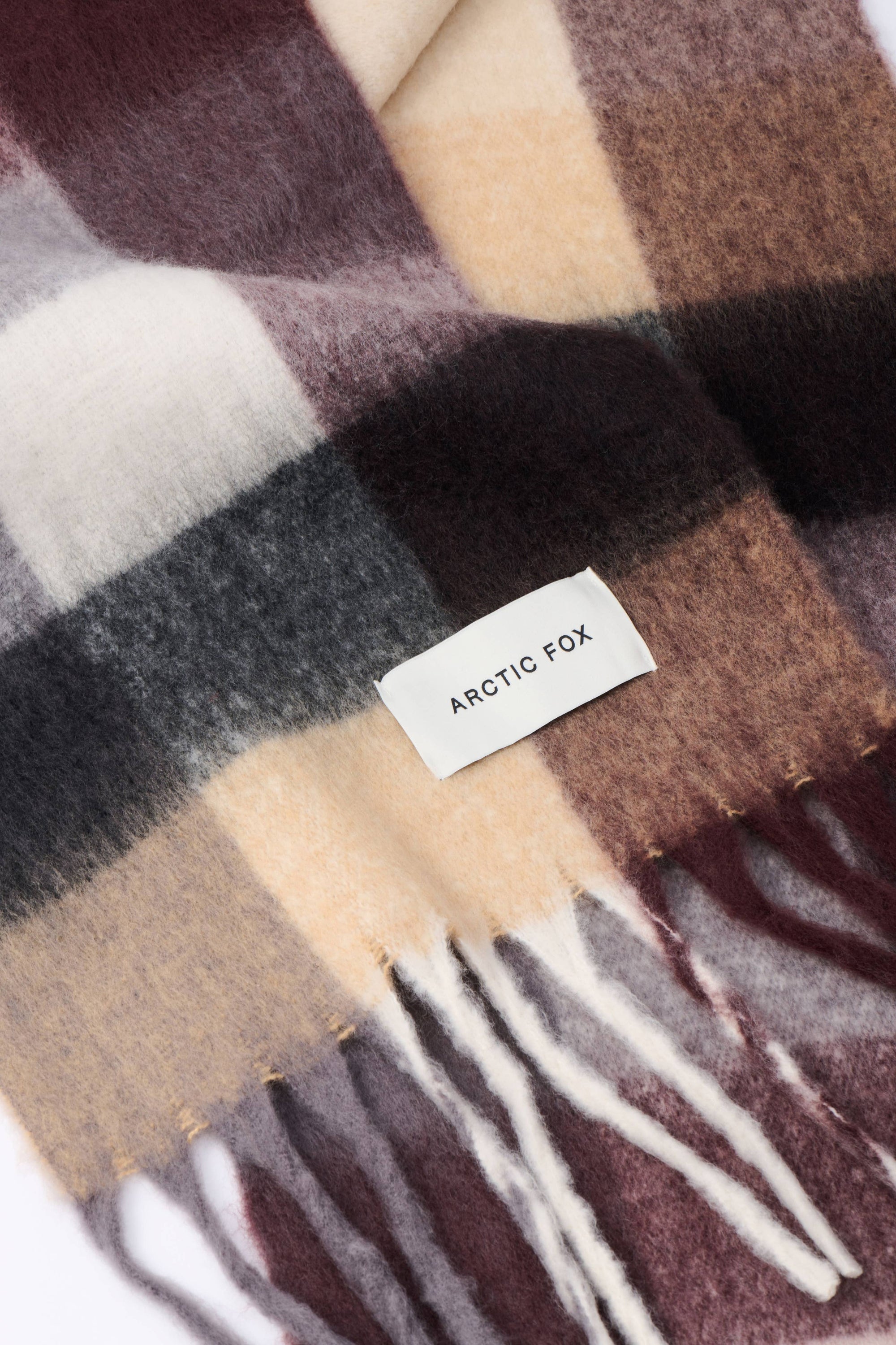 Arctic Fox Reykjavik Scarf in Plum Check