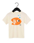 Joesph + Sue Swimming Fish Kids T-Shirt in Natural