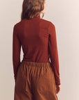 Amente Pleated Drawstring Pants in Red Bean