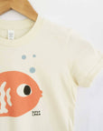 Joesph + Sue Swimming Fish Kids T-Shirt in Natural