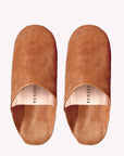 Yonder Leather Babouche Slippers in Toffee