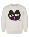 Joseph + Sue Black Cat Kids Sweatshirt in Heather Natural