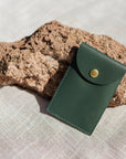 The Biggie Leather Card Case: Evergreen