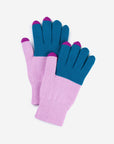 Colorblock Knit Touchscreen Gloves