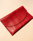 Primecut Envelope Pouch in Tomato Leather