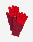 Colorblock Knit Touchscreen Gloves