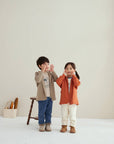 Norsu Toddler Organic Fleece Hooded Jacket in Rust