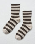 Le Bon Shoppe Wally Socks in Brown Stripe