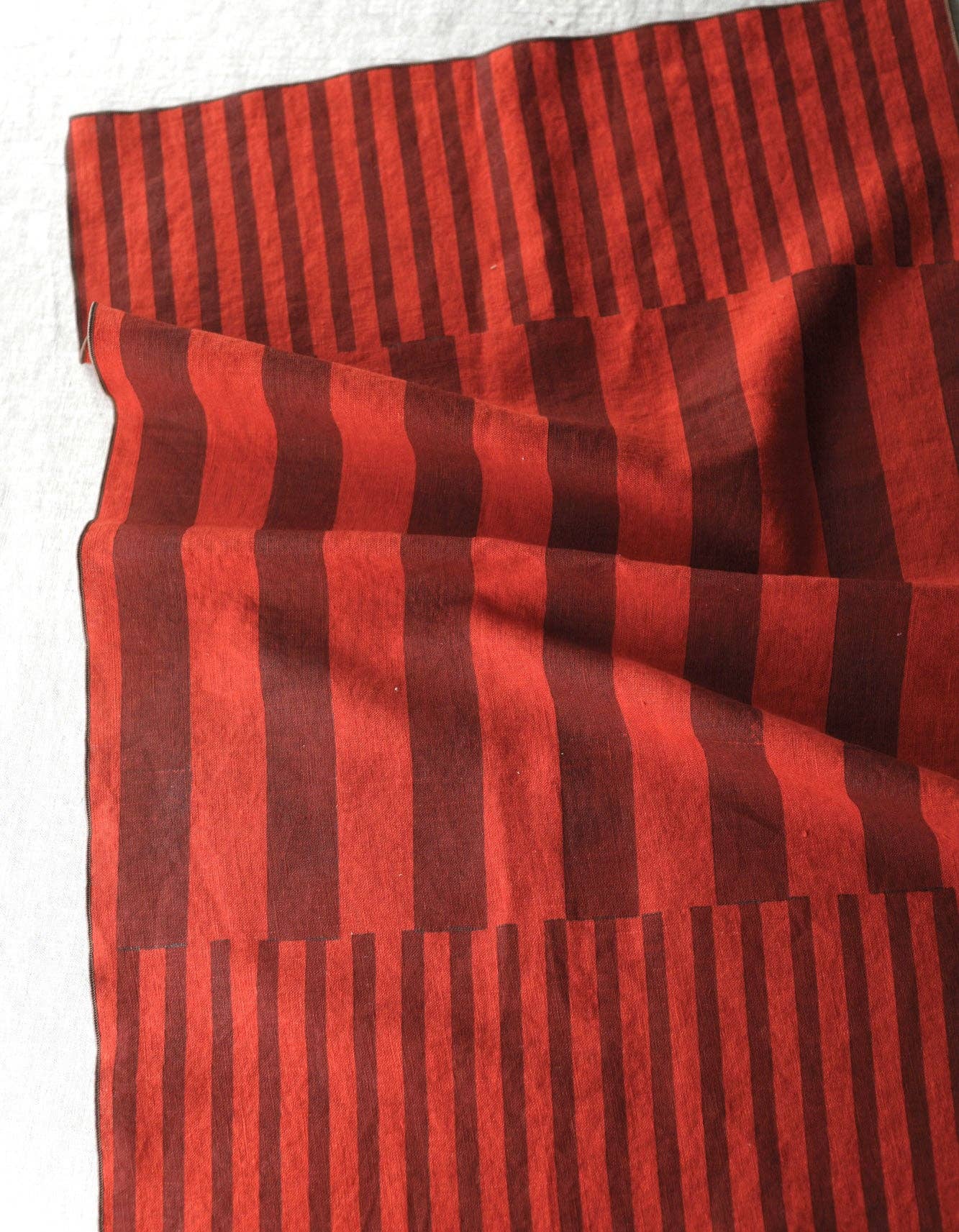 Striped Tea Towel in Ruby